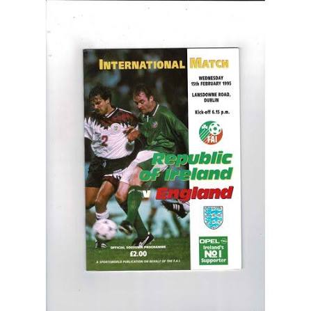 The Lansdowne Road Riot: Why England v Ireland 1995 Was Abandoned ireland v england 1995 programme