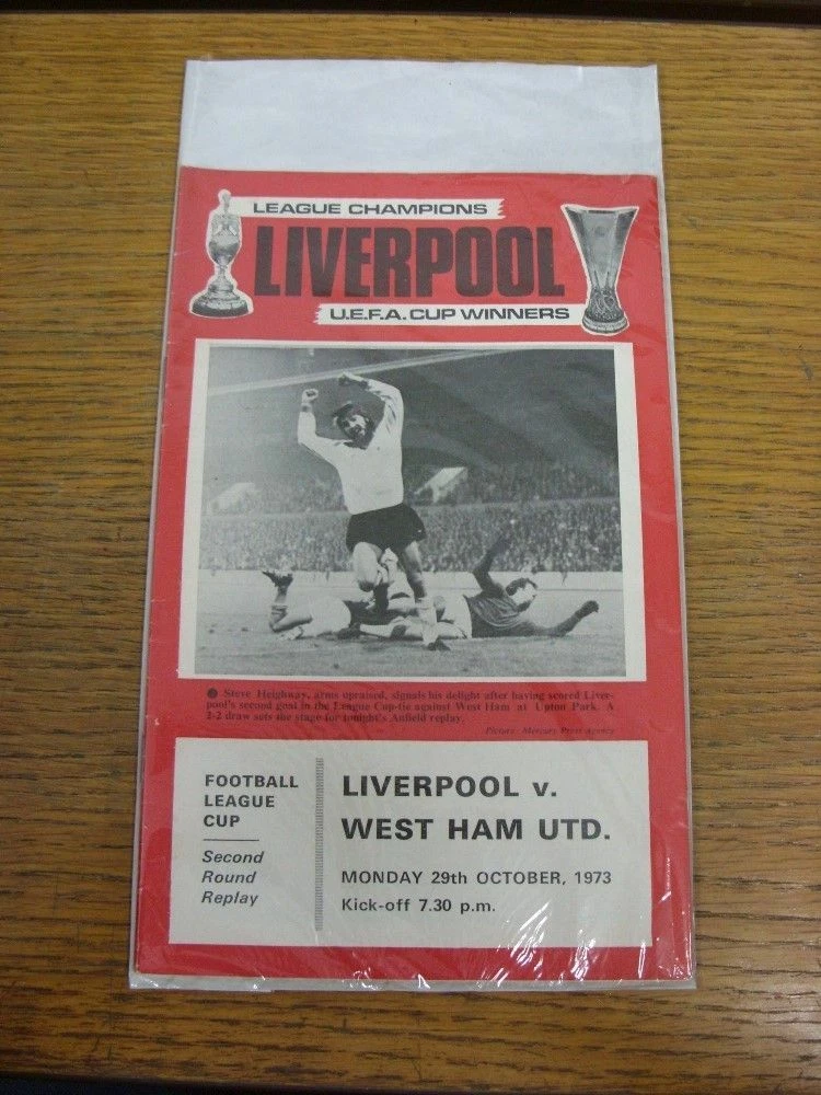 Liverpool vs West Ham 1973 | The Day the ICF Was Born liverpool v west ham 1973 programme