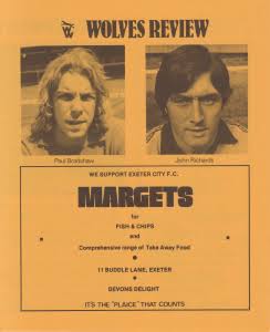 Exeter City vs Wolves 1978: The KKK Cup Controversy exeter v wolves inside programme 1978