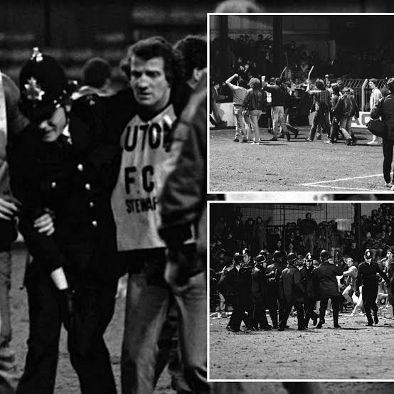 luton v millwall 1985 riot image
